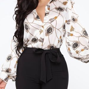 Women’s White Button Down Blouse